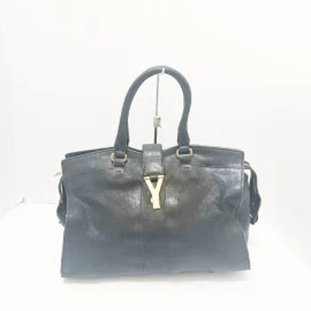 Saint Laurent Yves CABAS CHYC Handbag Black Leather